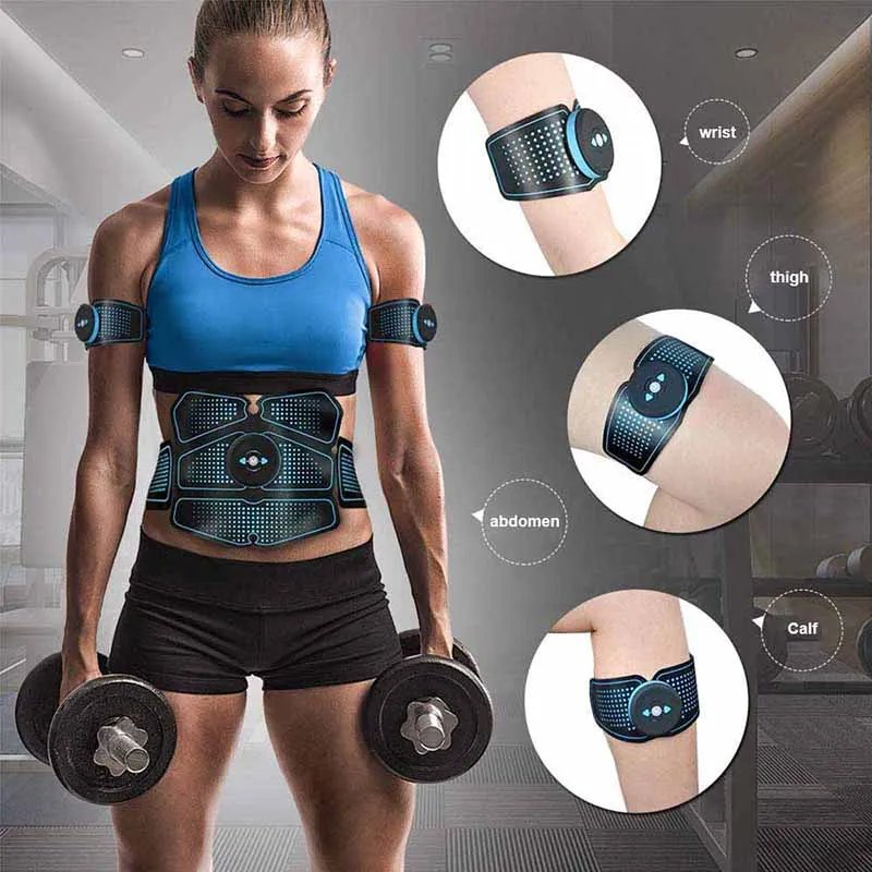 ABS Muscle Stimulator Abdominal Muscle Trainer EMS Toner Belt Electrostimulation Bodybuilding Home Gym Workout Fitness Equiment