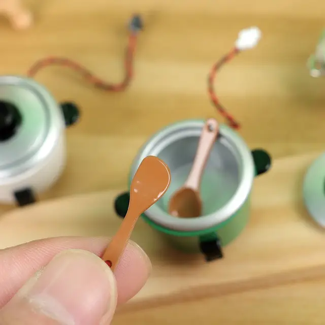 6 Styles Spoon Pot Dollhouse Furniture 1:12 Cookware Doll Accessories Miniature Tableware Mini Cutlery Set Simulation 2