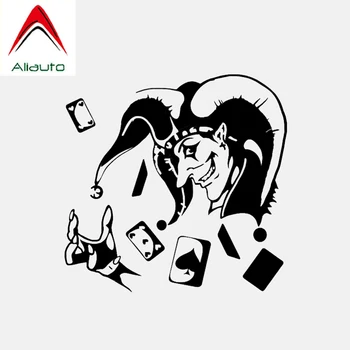 

Aliauto Creative Car Sticker Funny Skull Joker Card Poker Gambling Motorcycles Accessories Vinyl Reflective Decal,14cm*14cm