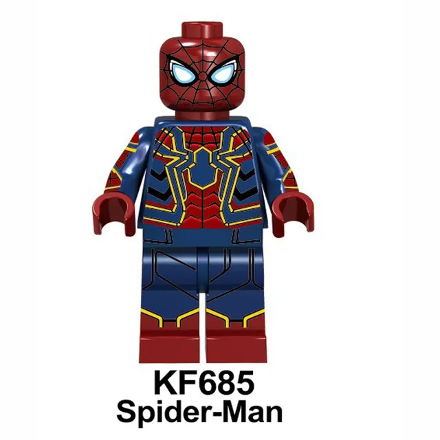Bausteine Spiderman Super Hero Figur Kinder DIY Spielzeug Modell Sammeln