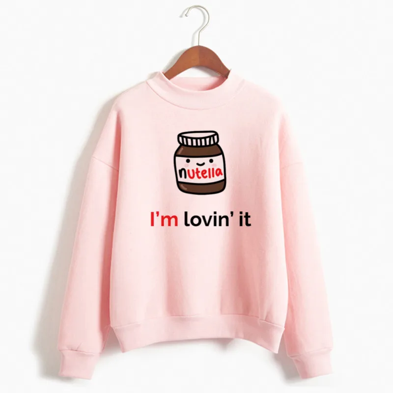 New Kawaii Nutella Print Graphic Hoodies Women Harajuku Ullzang Fashion Hoodie Womens Korean Style Clothe Autumn Sweatshirt - Цвет: p1574-20