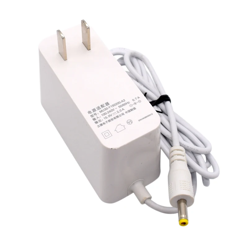 Для DingDong играть MU30-Y150200-A2 смарт-динамик белый Выход 15В/2A Питание Зарядное устройство 4 мм* 1,5 мм-б/у