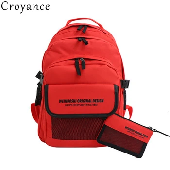 

Croyance Fashion Backapck Leisure Oxford Schoolbag for Teenager Student Bag College Preppy Style Computer Bags Knapsack