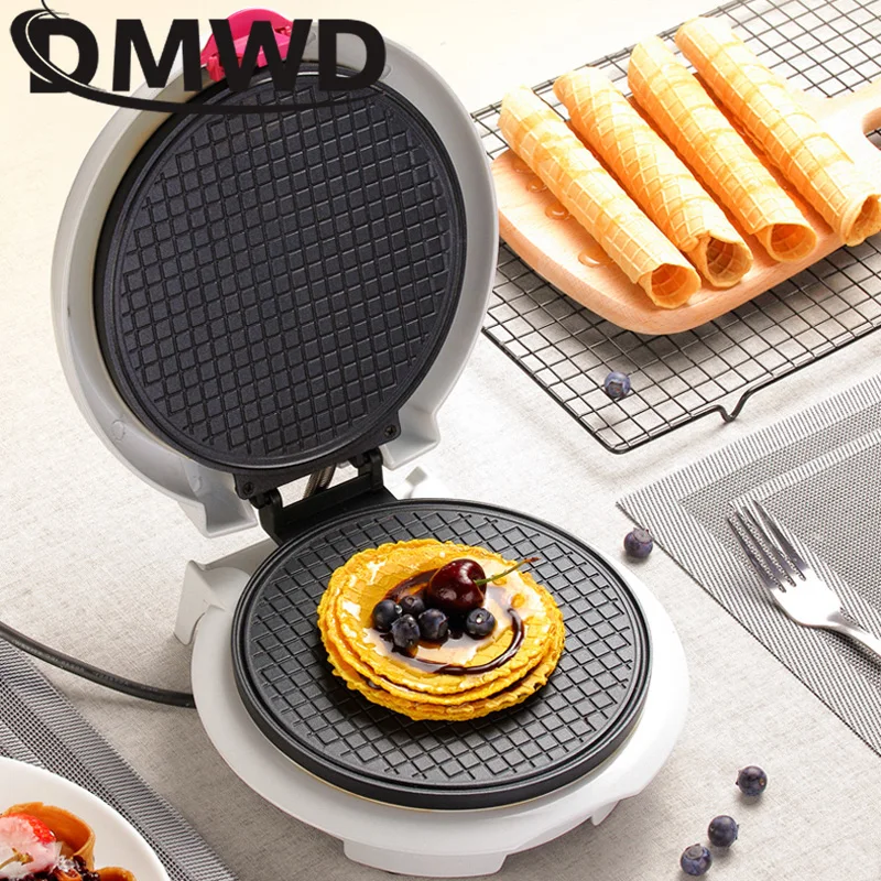 Waffle maker, crepe maker, egg roll maker, Non-stick electric crispy omelet waffle maker, crepe egg roll baking pan, pancake bakeware, ice cream cone machine, pie grill