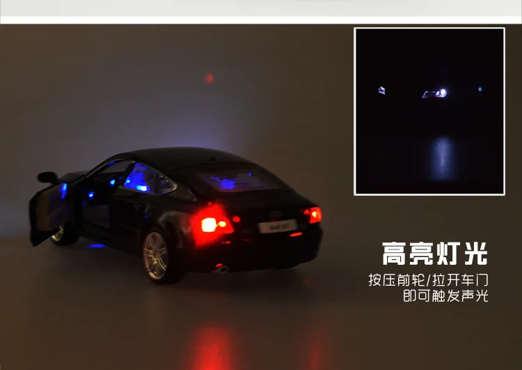 1:32 высокое моделирование Audi A7 сплав звук и светильник вытянуть назад моделирование детская игрушка подарок модель автомобиля для детей Подарки