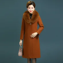 Однотонное тонкое женское длинное шерстяное пальто Модная Повседневная Женская куртка однобортное кашемировое пальто и куртка