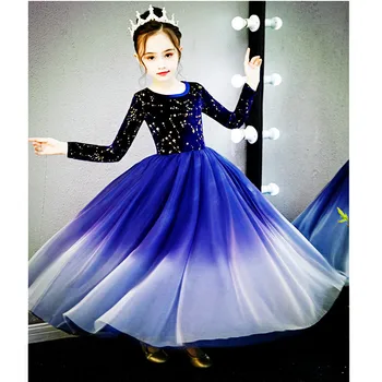 

Princess children's clothing girls dress flower girl party dress elegant long wedding dress catwalk dress