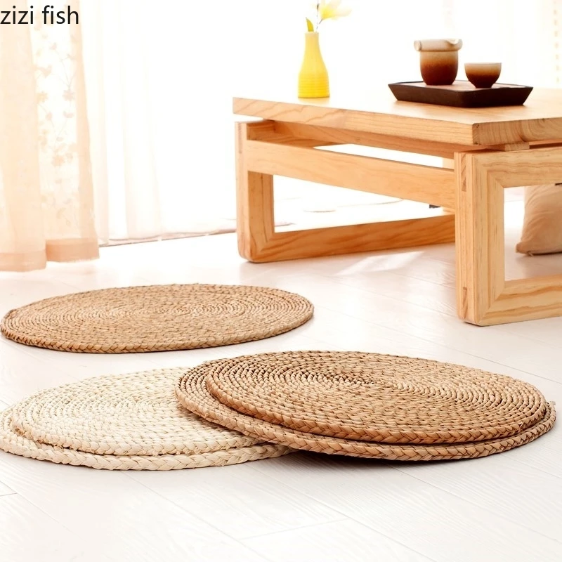 Cattail ткань круглый футоны дома Применение страна Стиль кукурузы корпусов подушка