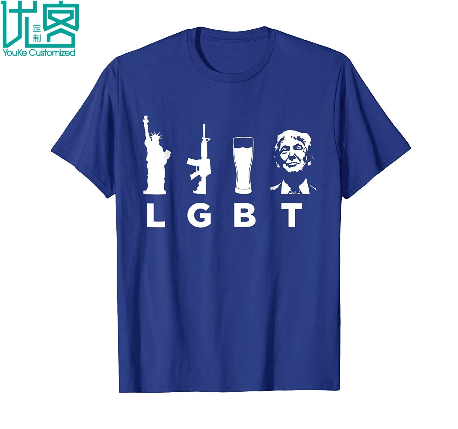 Liberty Guns Beer Cool Trump Support забавная футболка с принтом Трамп для влюбленных Уникальные