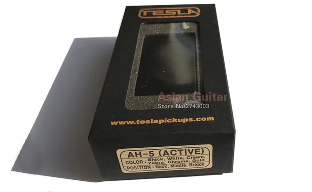 Tesla pickup Ah-5 (active) humbucker pickup, black color, the best  