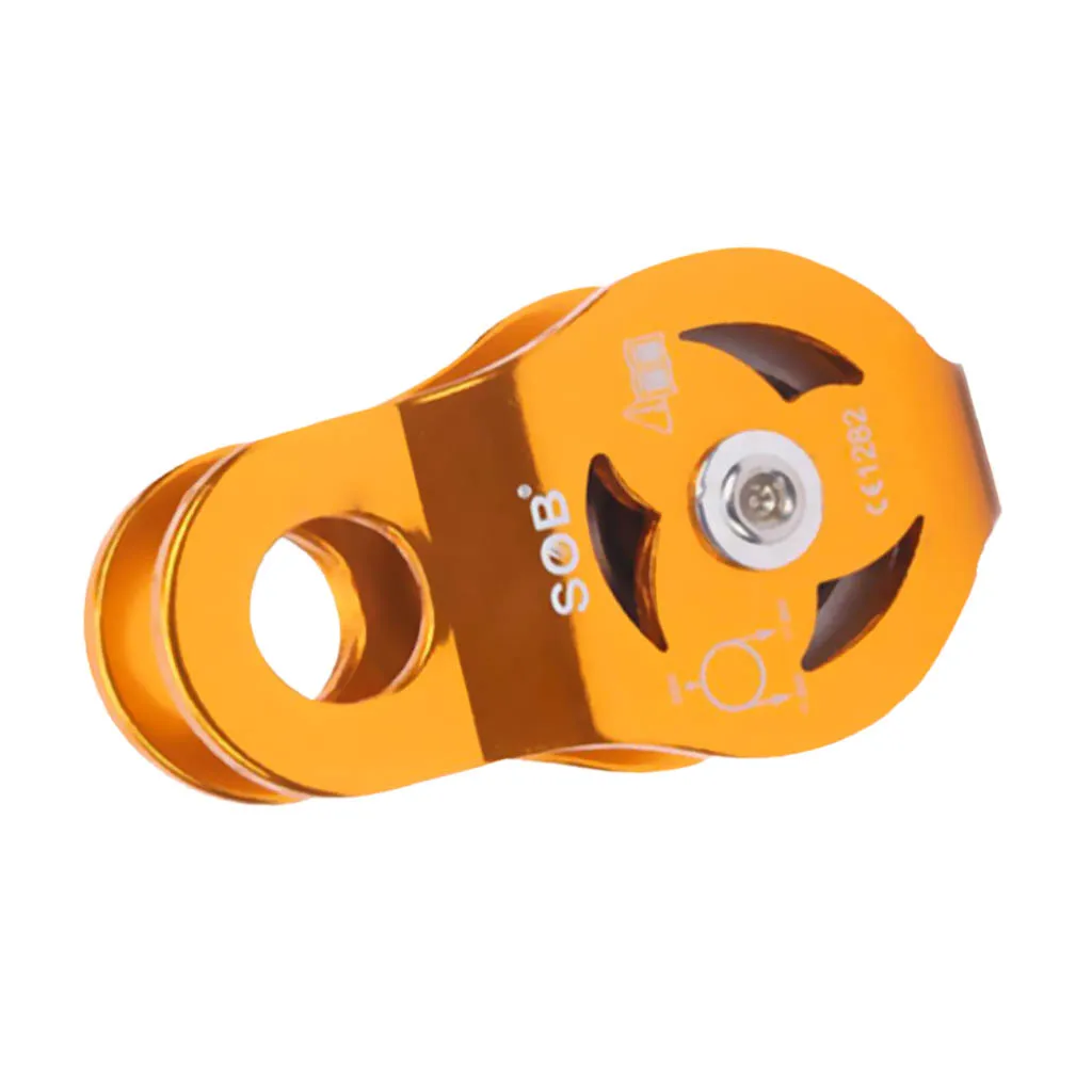 Lightweight 23KN Fixed Single Pulley Fits 8-13mm Rope for Mountaineering Arborist Climbing Outdoor Rappelling Rescue Accessories