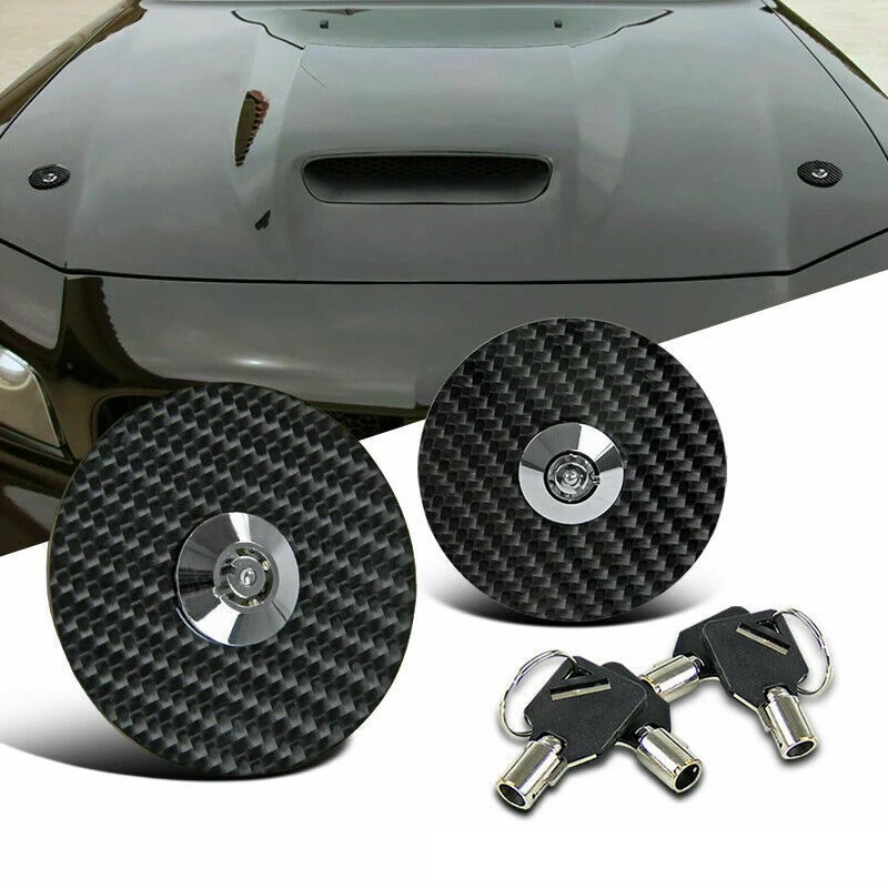 JDM Racing CF Carbon Fiber Front Hood Lock Pins Aluminum Hood Pins