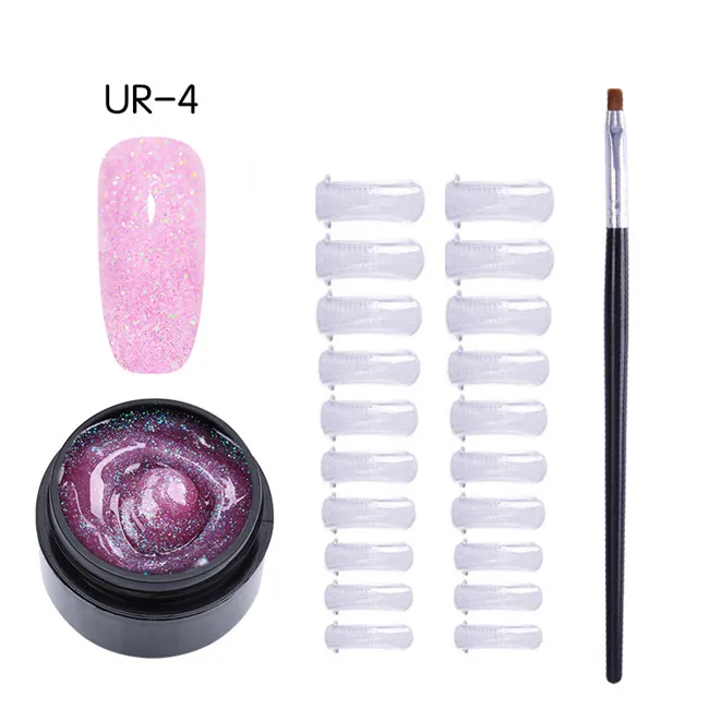 3pcs set4 UR SUGAR 15 мл быстрое строительство поли гель для ногтей толстый строитель гель блеск УФ Гель-лак маникюрный наращивание ногтей гели набор - Цвет: 3pcs set4
