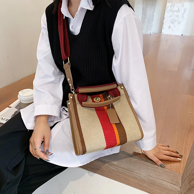 Canvas Women Canvas Handbags Shoulder Bags Large Capacity Ladies Crossbody Bags for Women Fashion Female Tote Messenger Bag New