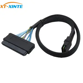 

XT-XINTE Internal Mini SAS 4i SFF-8087 36 Pin to SAS 32 Pin SFF-8484 Cable for Controller to Backplane Data Cable Latch Cable
