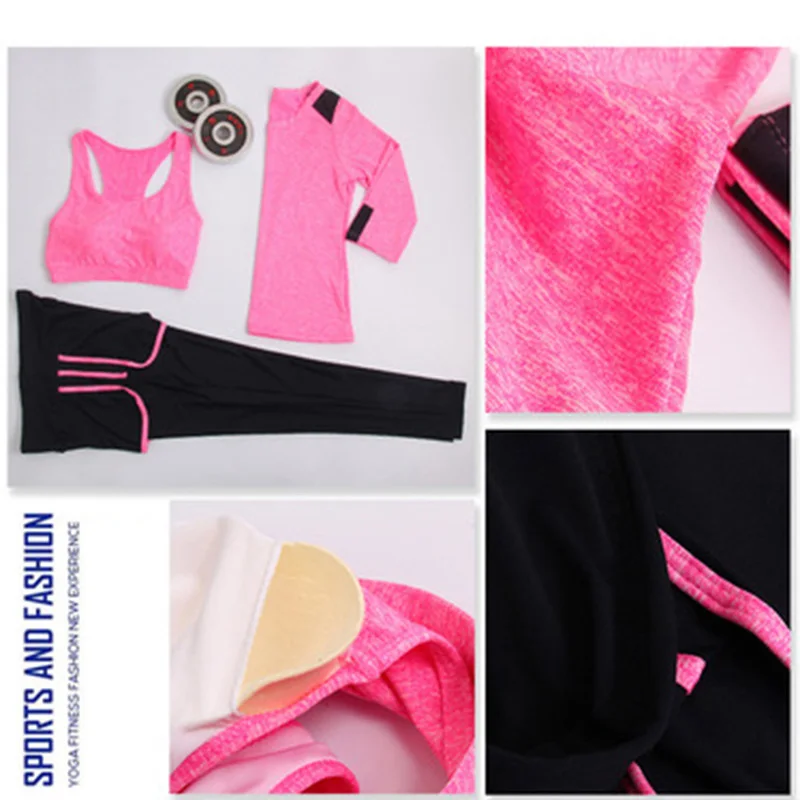pink black set Модная спортивная одежда для женщин комплект Женская одежда для фитнеса набор мягкий фитнес набор женская одежда для йоги - Цвет: pink black set