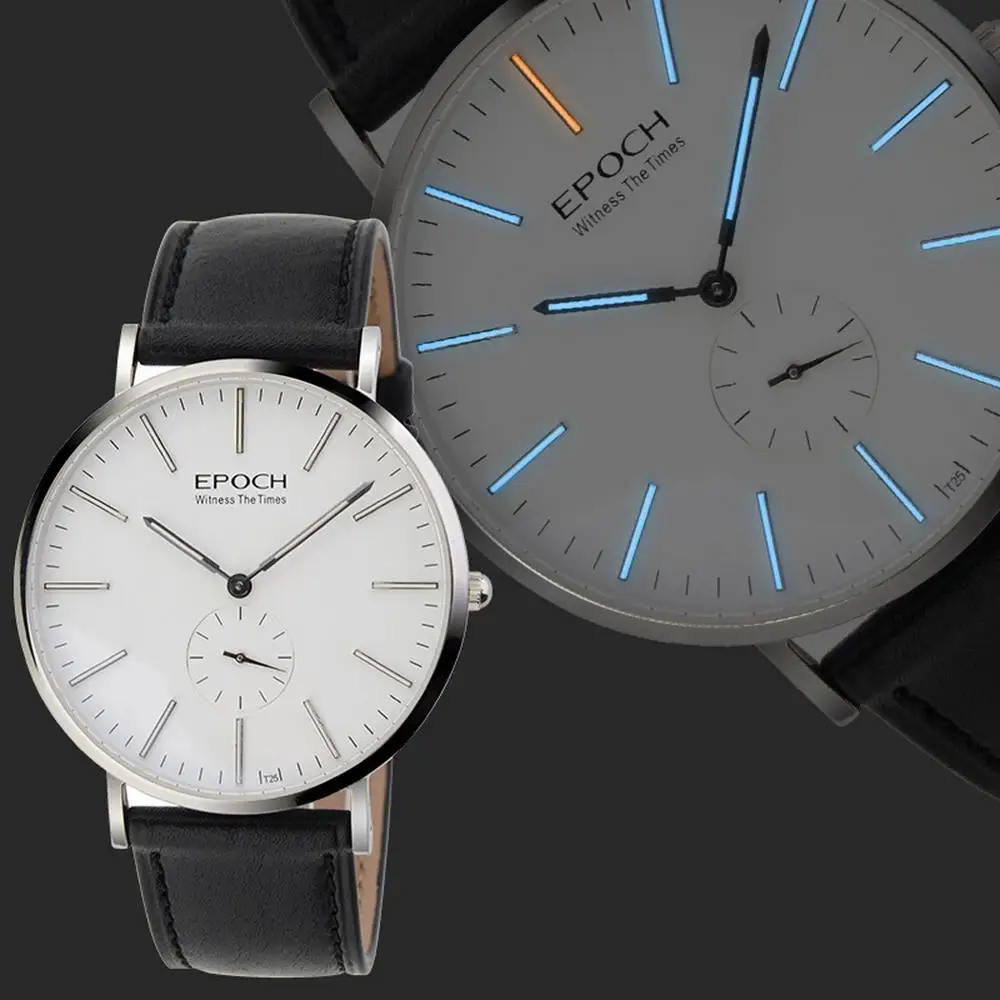 watch men p5 Мужские тритиевые часы, мужские кварцевые часы Epoch T25, светящиеся водонепроницаемые Роскошные брендовые наручные часы, ультратонкие relogio 6025G - Цвет: watch men p5