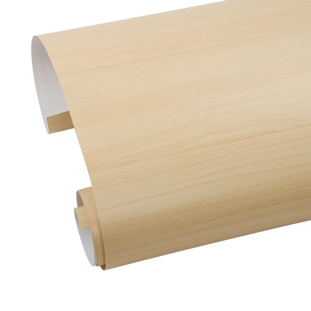 

SUNICE 1.24x1/2/3/5m Light Yellow Wood Vinyl Wood Grain PVC Sticker Countertop Desk Kitchen Wrapping Decal Film Car Decoration