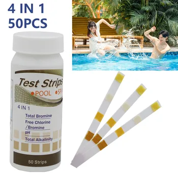 

50pcs 4 In 1 Ph Test Strips Pool Spa Spa Easy And Fast Detection Of Kit Ph Swimming Pool Accessories Water Quality Test 20AUG10