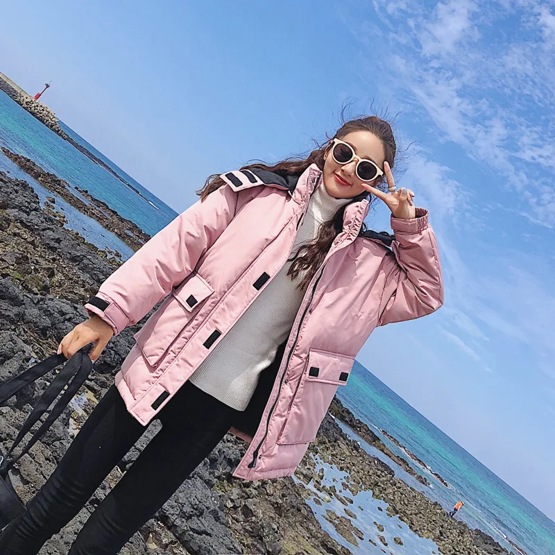

Genuine Product 2019 Winter New Style Korean-style Wbss8170 Lettered Labeling Cotton-padded Clothes