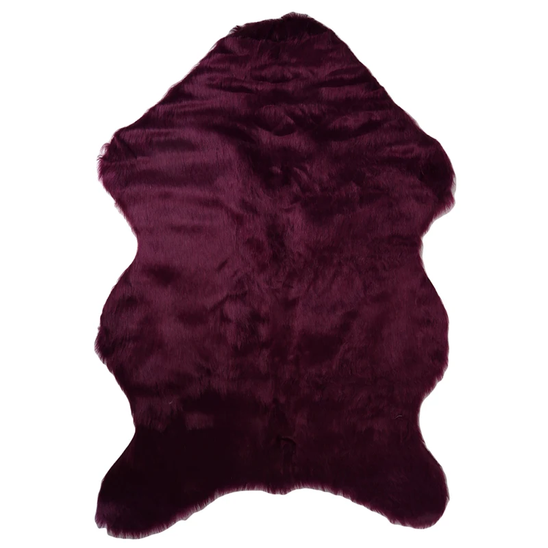 purple Чехол для стула из искусственной овчины, мягкий коврик для дивана, ковер, подушка, мохнатый маятниковый коврик, сплошной цвет, кожа, мех, пушистые коврики, одеяло для спальни - Цвет: purple