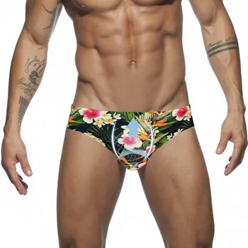 

Men Swimwear Push Up Low Rise Swimming Briefs Mens Sexy Flower Print Swim Trunks Beach Shorts Surffing Bathing Suits Beachwear
