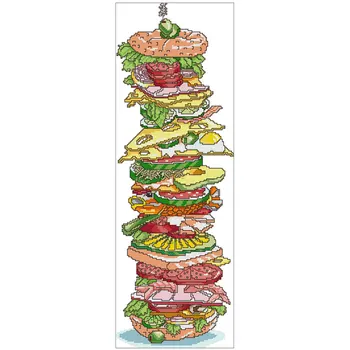 

Super Burger patterns Counted Cross Stitch 11CT 14CT 18CT DIY Chinese Cross Stitch Kits Embroidery Needlework Sets home decor