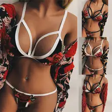 Сексуальный бюстгальтер набор Для женщин Печать Вышивка бюстгальтер-слинг Бандажное платье с кружевами, одежда для сна, нижнее белье, комплекты женского нижнего белья Lenceria 661BRS10