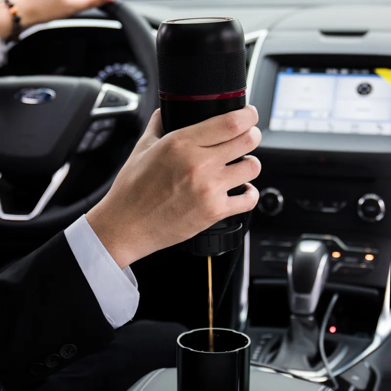Обновленная Эспрессо-машина с подогревом автомобиля, портативная мини-кофейная чашка, домашняя дорожная Эспрессо-машина, капсула
