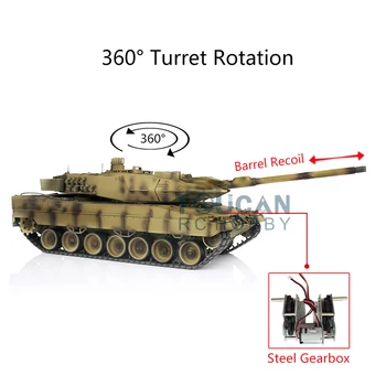 شراءHenglong 1/16 الأصفر TK 6.0S الأشعة تحت الحمراء القتالية ليوبard2a6 RTR دبابة مع جهاز للتحكم عن بُعد 3889 الصلب علبة التروس برميل نكص TH12796