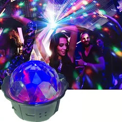 Lumière Disco rotative à LED 3W, son activé, lumière de fête DJ, lumière de scène, décoration de fête de noël 