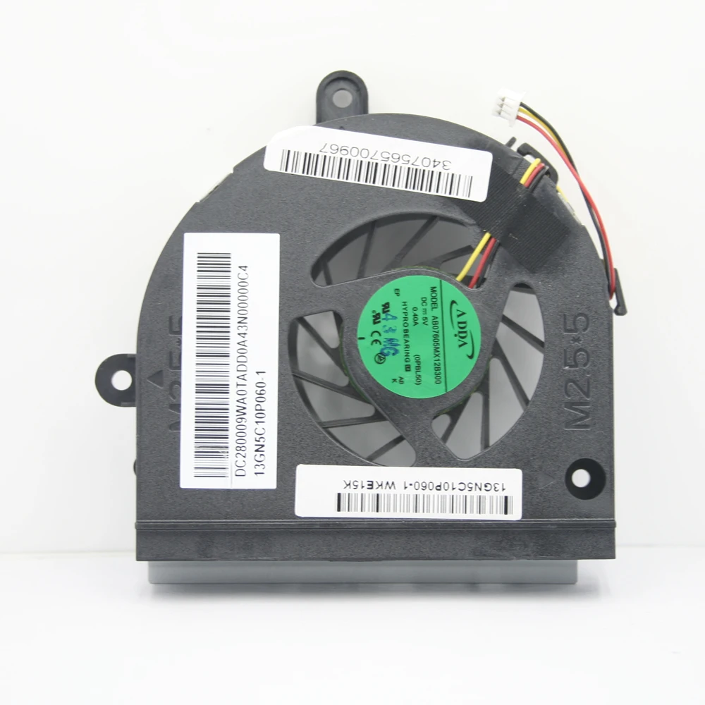 ADDA AB07605MX12B300 5V 0.4A ноутбук Процессор охлаждающий вентилятор для ASUS K43B K43T A53U K53B K53BY K53