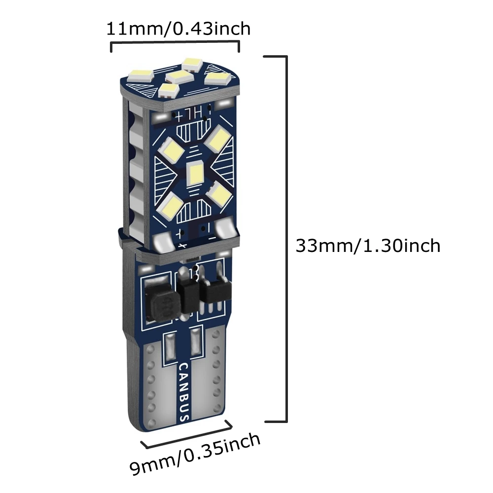 2-Pack T10 W5W LED Parking Lights 6