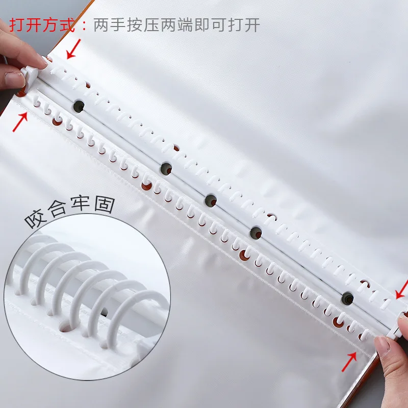 A4 Folder Transparent Leaflet Info Booklet 60 Pages Young STUDENT'S Test Paper Music Score Clip Honorary Credential Certificate