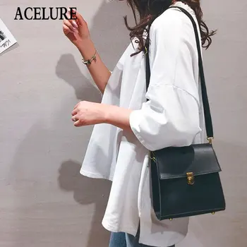 

ACELURE Designers fashion Women Messenger Bags Females solid PU leather Bucket Bag female Crossbody Shoulder Bag Handbag Satchel
