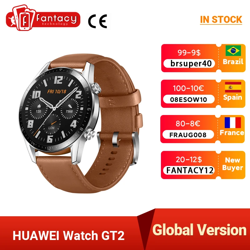 Смарт-часы HUAWEI GT 2 GT2 46 мм 14 дней работы 1 39 дюйма | Электроника