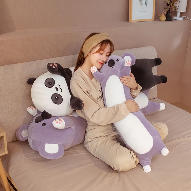 Kawaii orso peluche carino farcito Koala Panda cuscino lungo cuscino per  dormire regalo - AliExpress