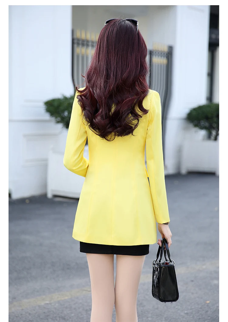 Elegante vrouwen lange vrouwen pak lente slanke kleine pak Professional темперамент wilde jas zwart рубашка tij MS herfst