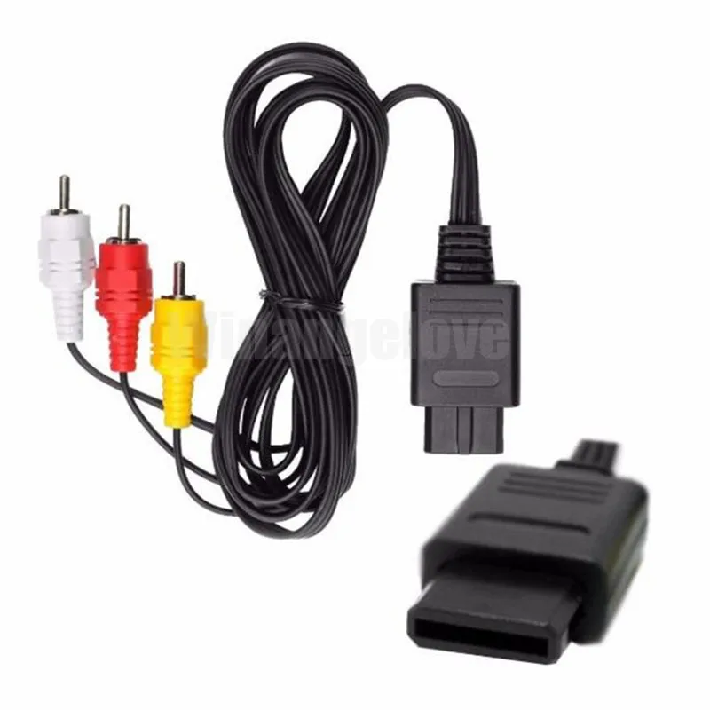 50 шт./лот 1,8 м 6 футов AV аудио-видео кабель провод для SNES Super для nintendo NGC Gamecube N64