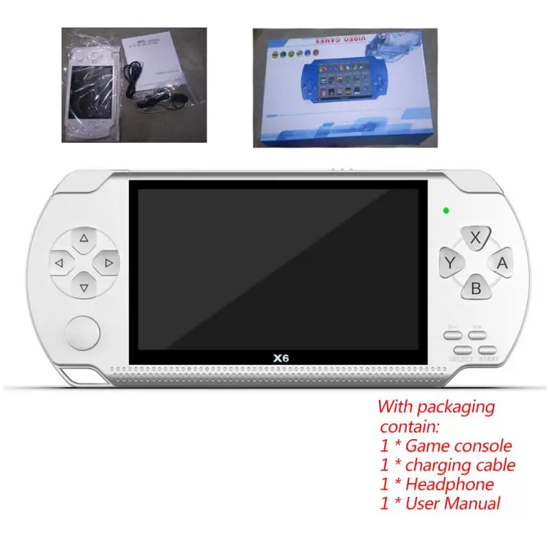 3 X6 4," 64 бит 8 Гб Оборудование для psp Ручной Чехол для телефона в виде ретро-игровой консоли USB двойной рокер консоли с 10000 игры видео Камера наушники - Цвет: 3