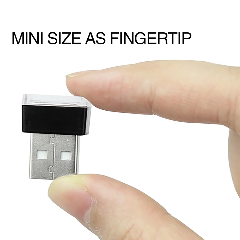 Мини USB светильник светодиодный модельный автомобильный светильник неоновый интерьерный светильник ювелирные изделия для автомобиля(7 цветов на светильник