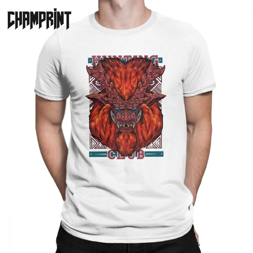 

Men's T-Shirt Monster Hunter Hunting Club Teostra Awesome Cotton Tees Short Sleeve T Shirts O Neck Tops Plus Size