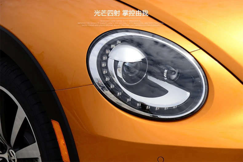 Автомобильный Стайлинг фара в сборе для 2013- V-W Beetle фары HID Bi Xenon светодиодный задний фонарь светодиодный DRL HID передней аксессуары
