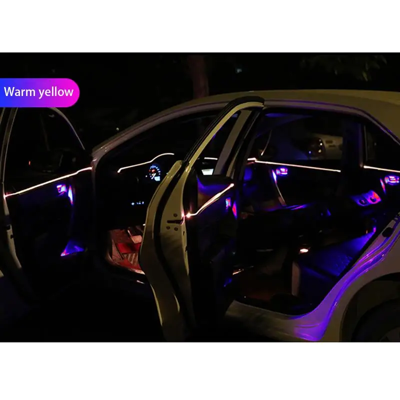 AOZBZ от 1 до 5 автомобилей Интерьер Свет звук активный EL, неон полосы Bluetooth телефон управление атмосферный свет RGB светодиодный многоцветный свет