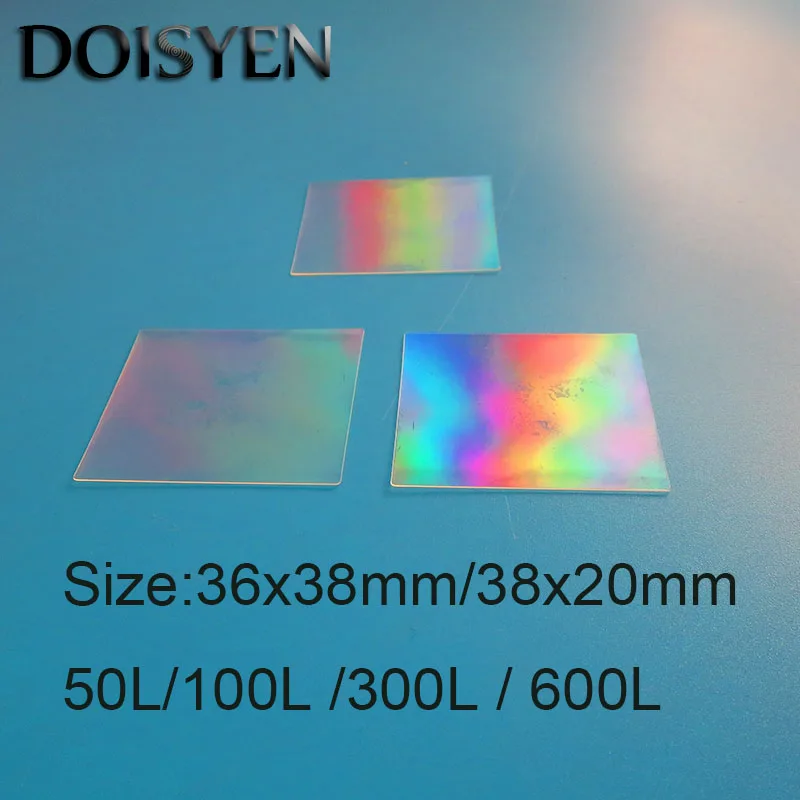 

36x38mm/38x20mm Ultra precision nano engraving PET trasmission diffraction grating for teaching spectral decomposition precision