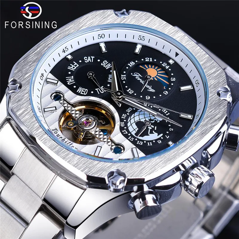 

Forsining Style Fashion Casual Hollow out Flywheel Waterproof Automatic Analog Watch