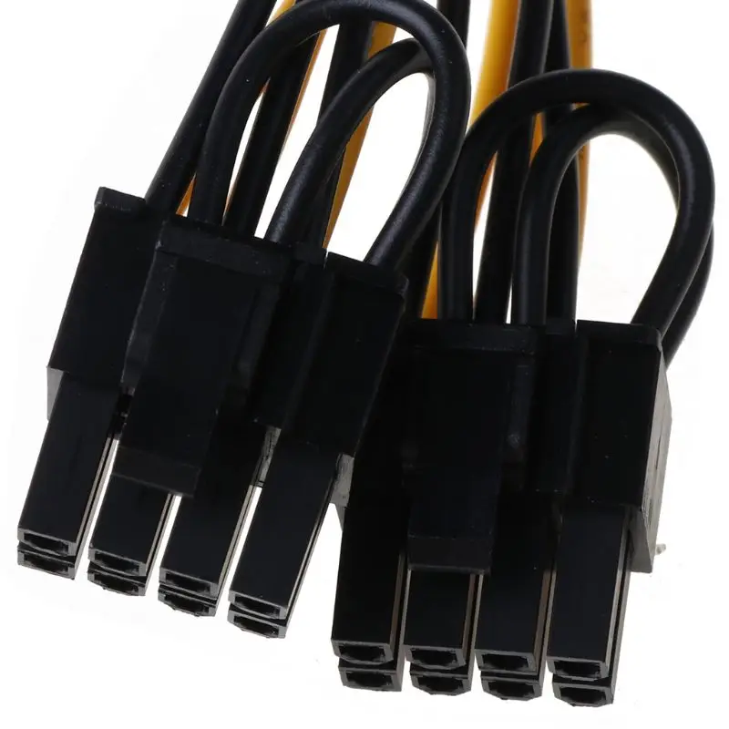 Cavo Splitter Alimentazione PCI-E Da 8 Pin A 2 X (6+2) &ndash; Per GPU E CPU &ndash; 15cm