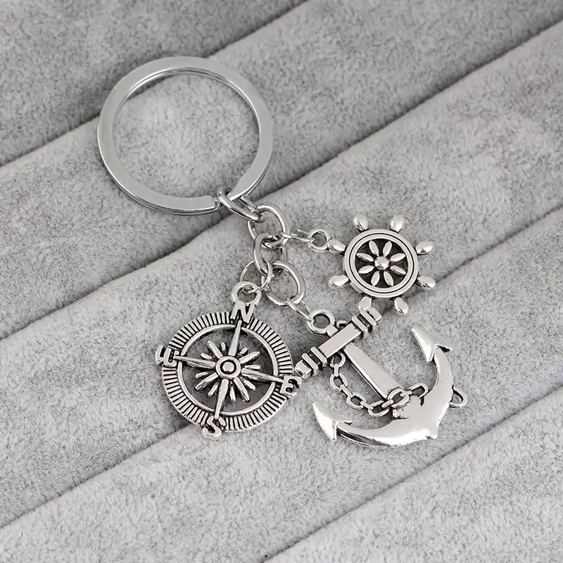 Compass Key-Chain Old Vintage Antique Style SeaStyle
