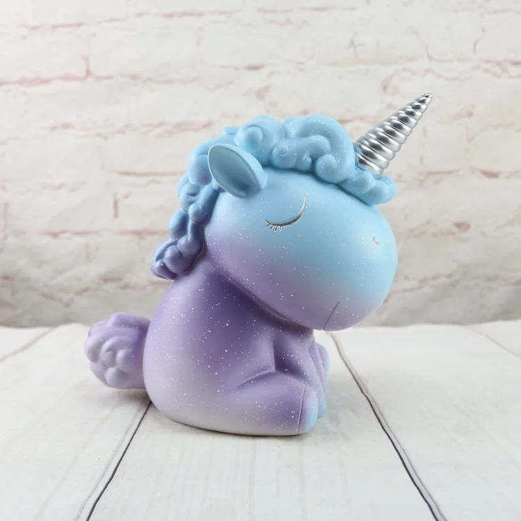INS Wind GIRL'S Heart Dreamy Unicorn Coin Bank украшение домашнего декора мультяшный винил Единорог ремесла