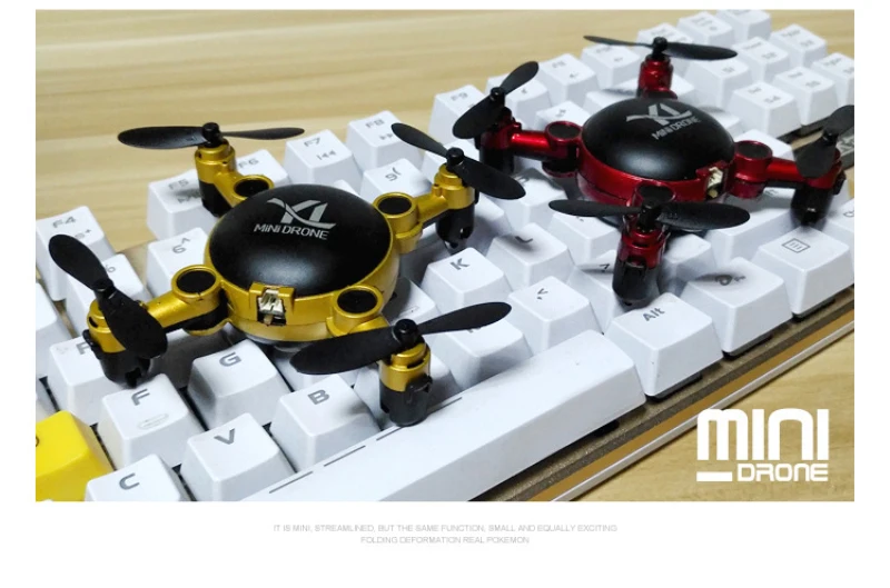 Обновленный двойной контроль wifi в реальном времени Мини Складная RC игрушка Дрон 100 м приложение управление датчик тяжести один ключ снять RC Квадрокоптер
